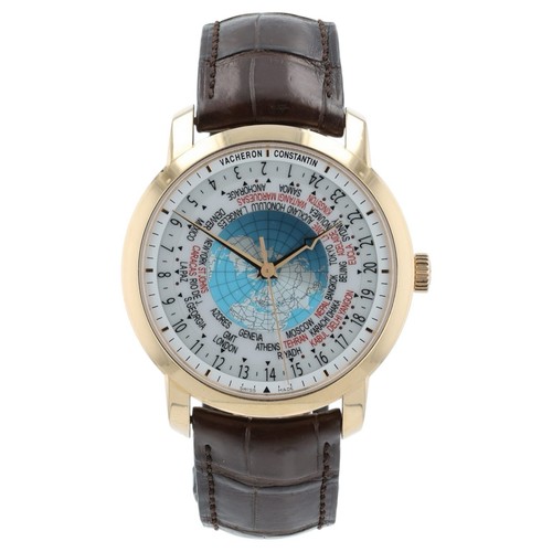 Vacheron Constantin Patrimony World Time 18k Rose Gold Automatic Watch 86060