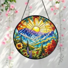 Meadow Flowers Wild Flowers Stained Glass Suncatcher Decor Home,Flower