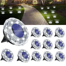 Solar Ground Light Outdoor 12 Pack Mini Solar Grounf Lights Waterproof Landsc...