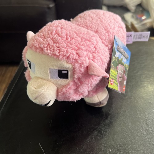 NEW Minecraft Movie Pink Sheep Plush Fuzzy Stuffed Animal Toy Official Mojang