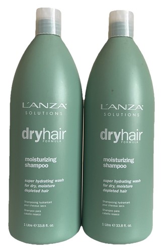 Lanza Solutions Dry Hair Moisturizing Shampoo 33.8 Oz Each For Dry Hair Lot Of 2