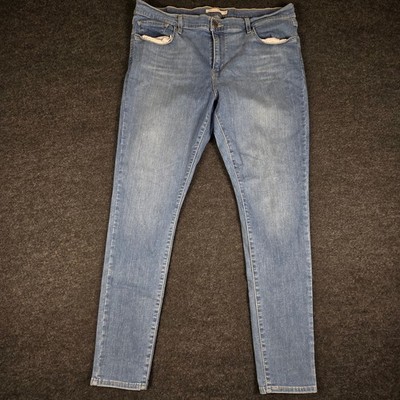 Levis 710 Super Skinny Jeans Light Wash Blue Denim Women's 34x30 (Fits 36x30)