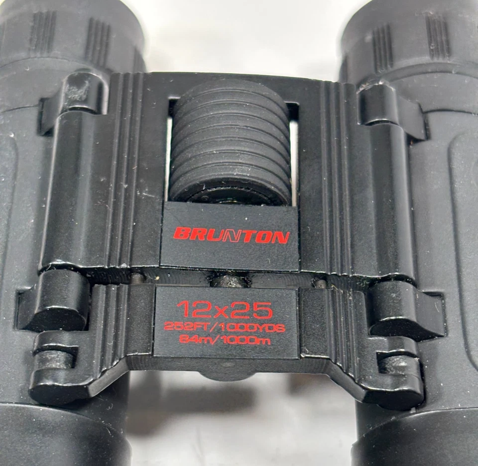 Vintage Brunton 12X25 Compact Small Black Binoculars Made In Japan - Image 2 of 4