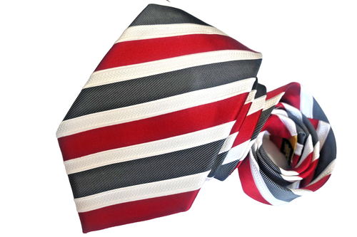 DONALD J TRUMP MEN'S TIE RED/STRIPED WIDTH: 3.7/8" LENGTH: 59"