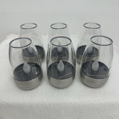 6er Pack Neu Solar Outdoor Wasserdicht Flackernde Flammenlose Kerzen - Terrasse Tisch - Bild 1 von 10