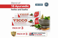 Vicco Vajradanti Ayurvedic Toothpaste 200g x 3 Herbal Bad Breath Care