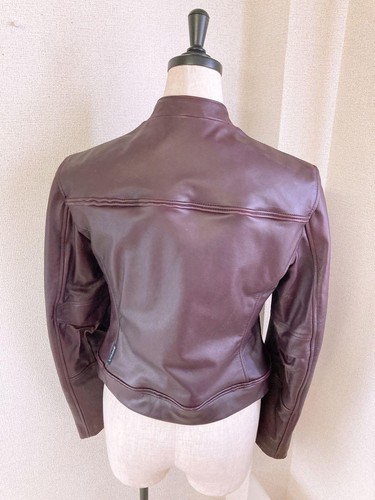 ARMANI JEANS Leather Biker Jacket Brown for Men with Hanger - Picture 22 of 24