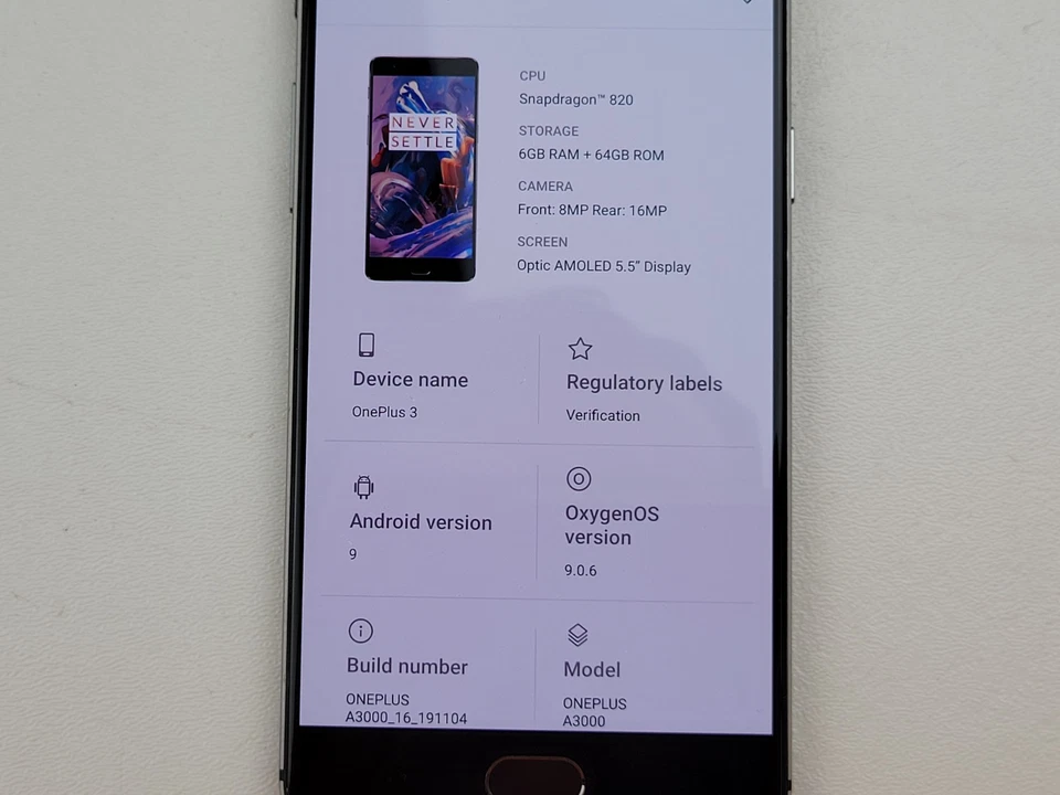 OnePlus 3 (A3000) 64GB - Gray (GSM Unlocked) Dual SIM Smartphone - H4552 - Image 3 of 4