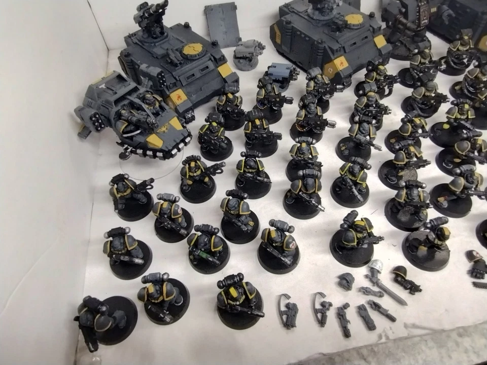 warhammer 40k primogénitos marines espaciales ejército lote escorpiones rojos metal pintado Foto 2 de 4