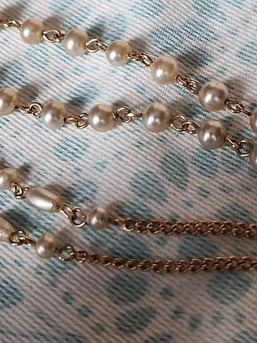 Coro Pearl Choker Multi Strand In Gold Tone Delicate Pearl - Picture 8 of 14