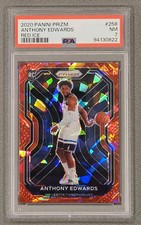 2020 ANTHONY EDWARDS PRIZM RED ICE ROOKIE RC #258 PSA 7