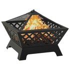 Fire Pit Outdoor Fireplace for Camping Firebowl with Poker XXL Steel vidaXL