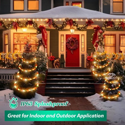 Christmas Candy Cane Lights - 18FT LED Candy Cane Rope Lights Outdoor Waterpr... - Picture 3 of 7