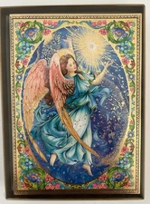 Vintage Marcel Schurman Holiday Christmas Cards Angels w/ Metallic Gold 28 Cards