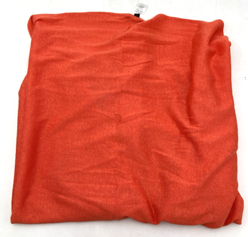 TALBOTS LINEN BLEND TRAVEL RUANA SZ M/L CORAL ORANGE WRAP SHAWL - Picture 6 of 8