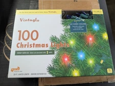 Vintaglow 100ct mini LED Christmas Light Set Yule Multi
