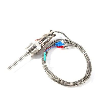 RTD PT100 Temperature Sensor Probe, 1/2'' NPT Threads Thermocouple Temperature...