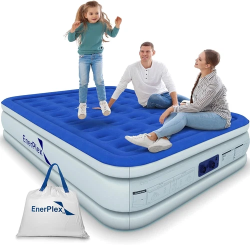 EnerPlex Double Height Air Mattress with Built-in Dual Pump Queen size