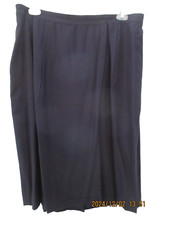 Women's Plus Size 22 Elisabeth Black Lined Skirt Rayon Vintage