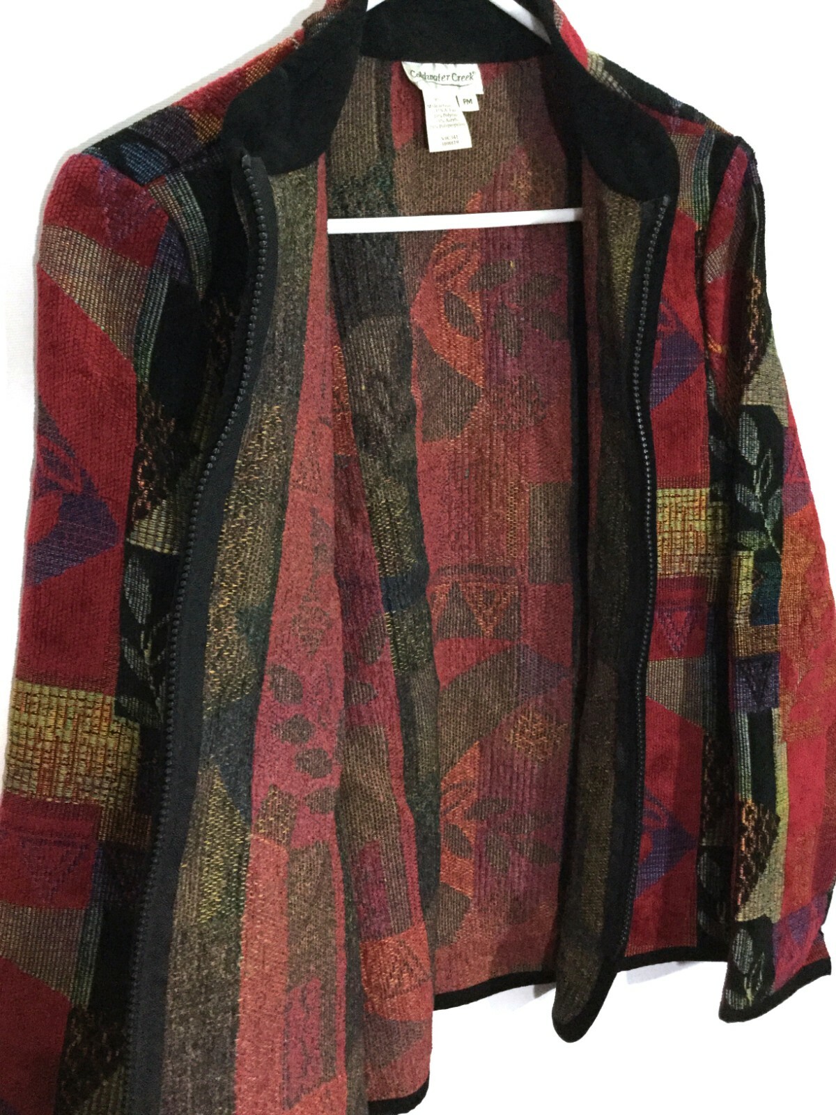 Coldwater Creek Jacket Multicolor Patchwork Mix P… - image 6