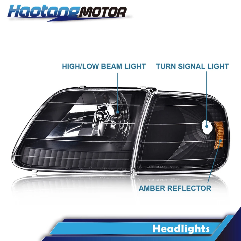 Faros y luces de esquina aptos para Ford F150 1997-2003 Expedition 1997-2003 Foto 2 de 4