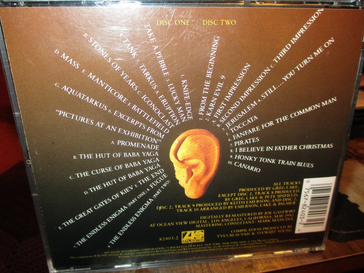 1992 EMERSON LAKE & PALMER The Atlantic Years 2x CD Atlantic