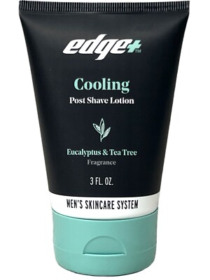 Edge+ Cooling Post Shave Lotion Eucalyptus Tea Tree Fragrance 3 oz