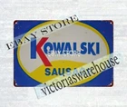 kowalski sausage retro meat market decor metal tin sign garden rustic yard signs