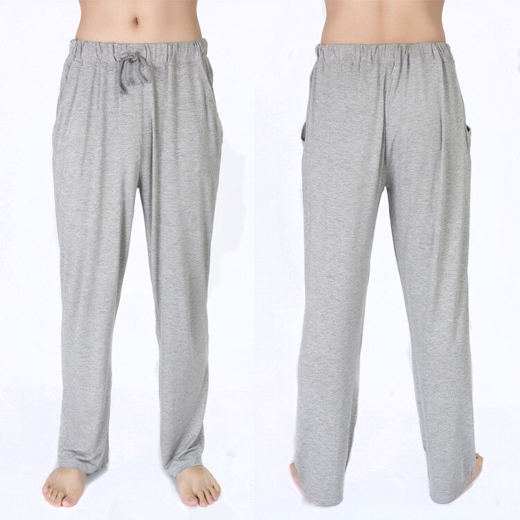 Men Modal Lounge Pants Sleepwear Trousers Gym Drawstring Bottoms Pajamas  Comfy