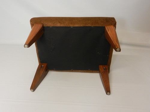 Art Deco Footstools with Solid Wood Legs - Picture 16 of 19