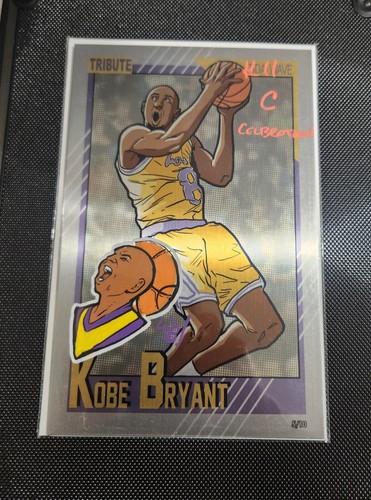 TRIBUTE #1 KOBE BRYANT SIGNED & REMARKED BY MATTHEW WAITE METAL #5/10