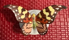 Vintage 2" Rosenthal Germany Porcelain Brown Pink & Yellow Butterfly Figurine