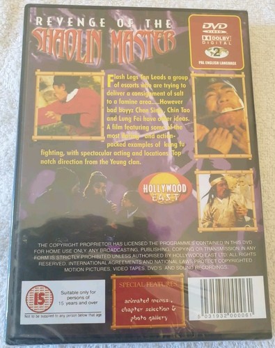 RACHE DES SHAOLIN MEISTERS DVD NEU VERSIEGELT - Bild 2 von 4