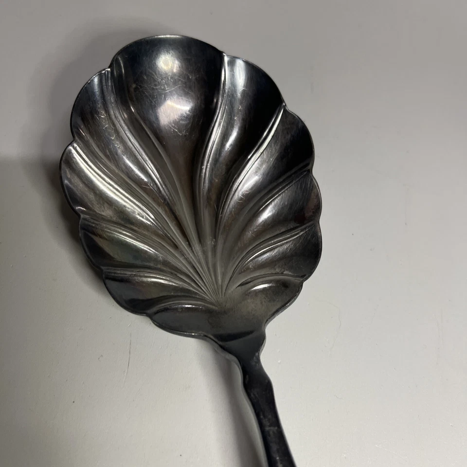 Sheffield ︱Scallop︱  Serving Spoon︱ Silver Plate︱ 11 1/2 - Image 2 of 4