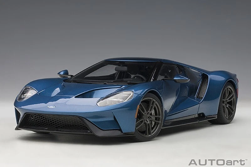 1/18 Autoart Ford Gt 2017 Shadow Car Model Liquid Blue 72942 Gifts - Image 2 of 4