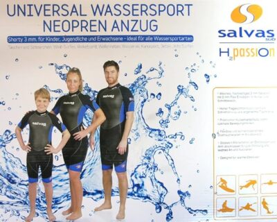 Salvas Kinder Shorty Tauch und Wassersportanzug   M    Neopren 3 mm