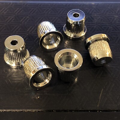 Tele Strat Gitarrensaiten-Durchführungskörper Buchse/Ferrules Gold oder Chrom Durchmesser 8 mm x 10 mm