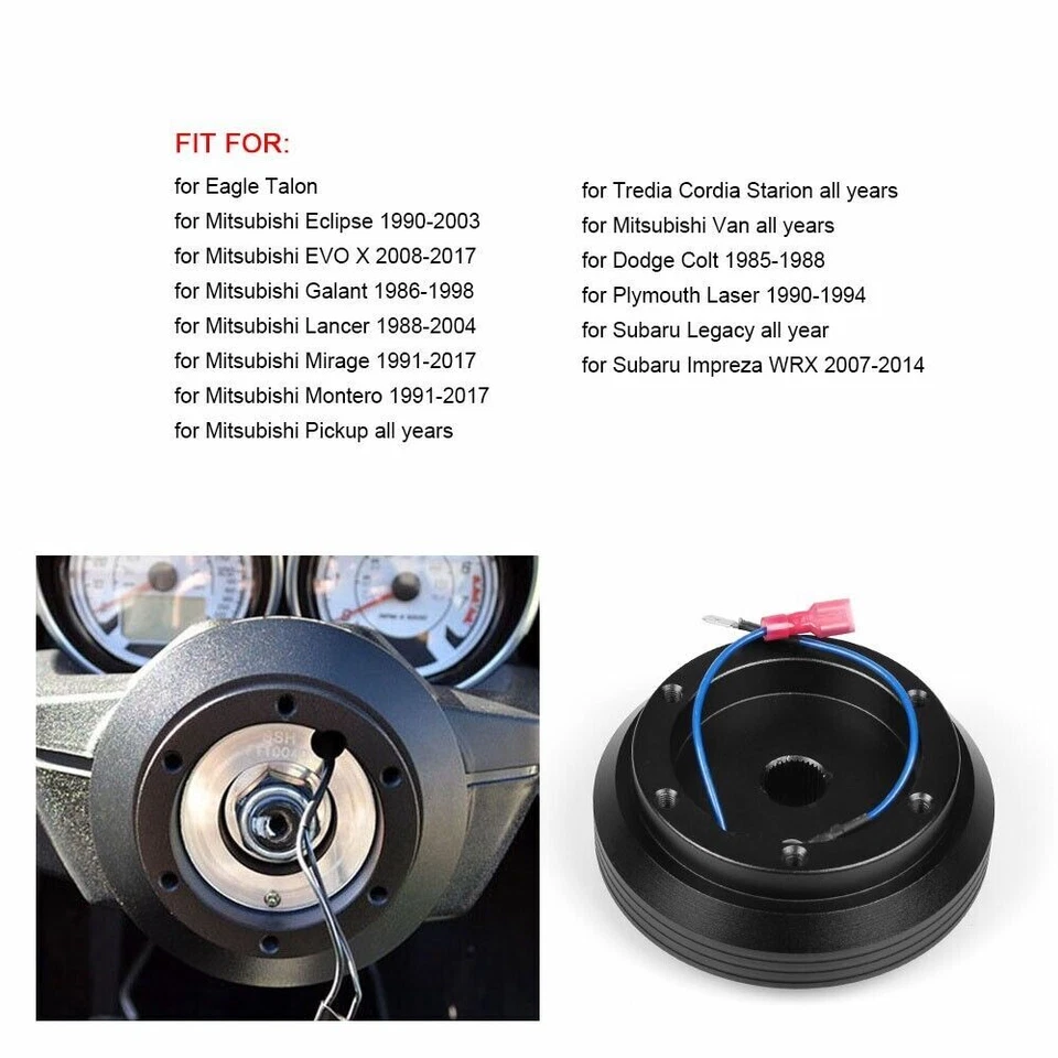 Адаптер короткой ступицы рулевого колеса для Mitsubishi Eclipse Lancer Galant Impreza - Изображение 3 из 4