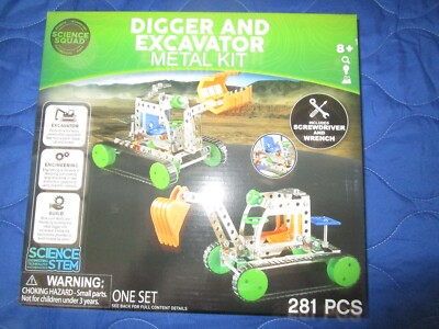 SCIENCE STEM ENGINEERING BUILDING ERECTOR SET METAL KIT DIGGER
