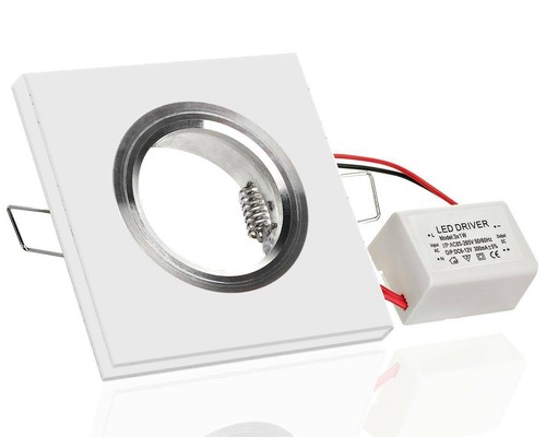 Kristalleinbaustrahler rund/4eck mit LED Ring Kristall Glas Einbaustrahler  - Bild 2 von 4
