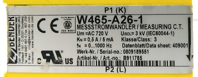 Bender W465-A26-1 Messender Stromwandler 26 A