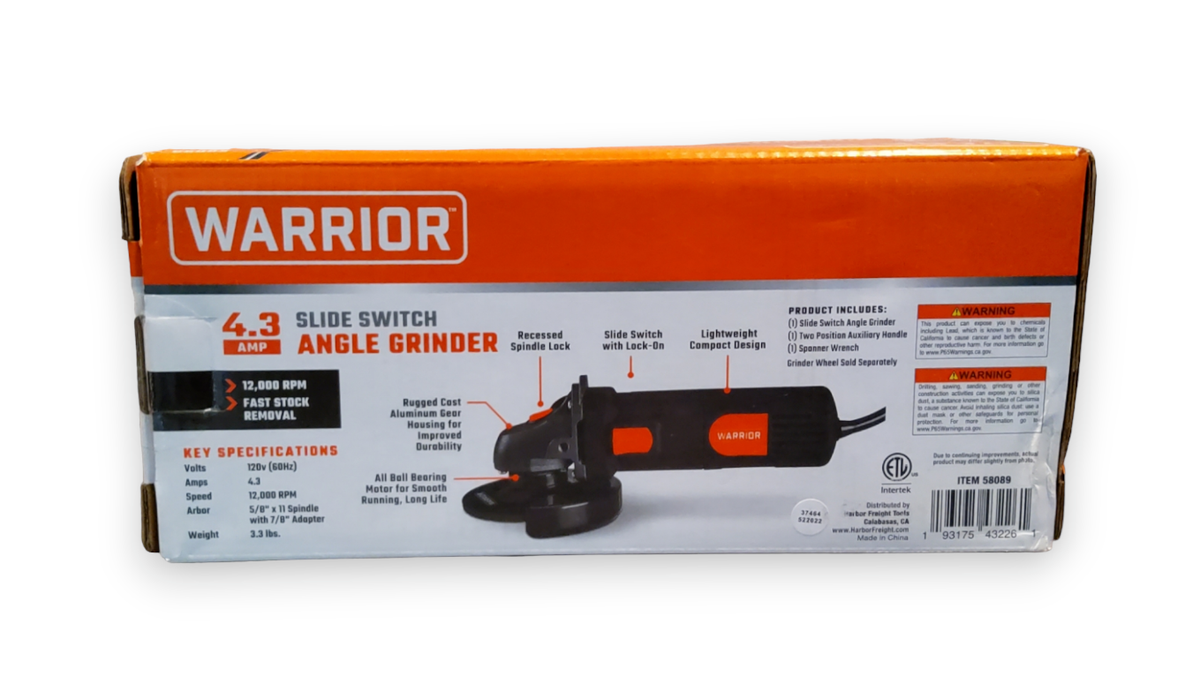 Warrior Slide Switch Angle Grinder 58089 | eBay