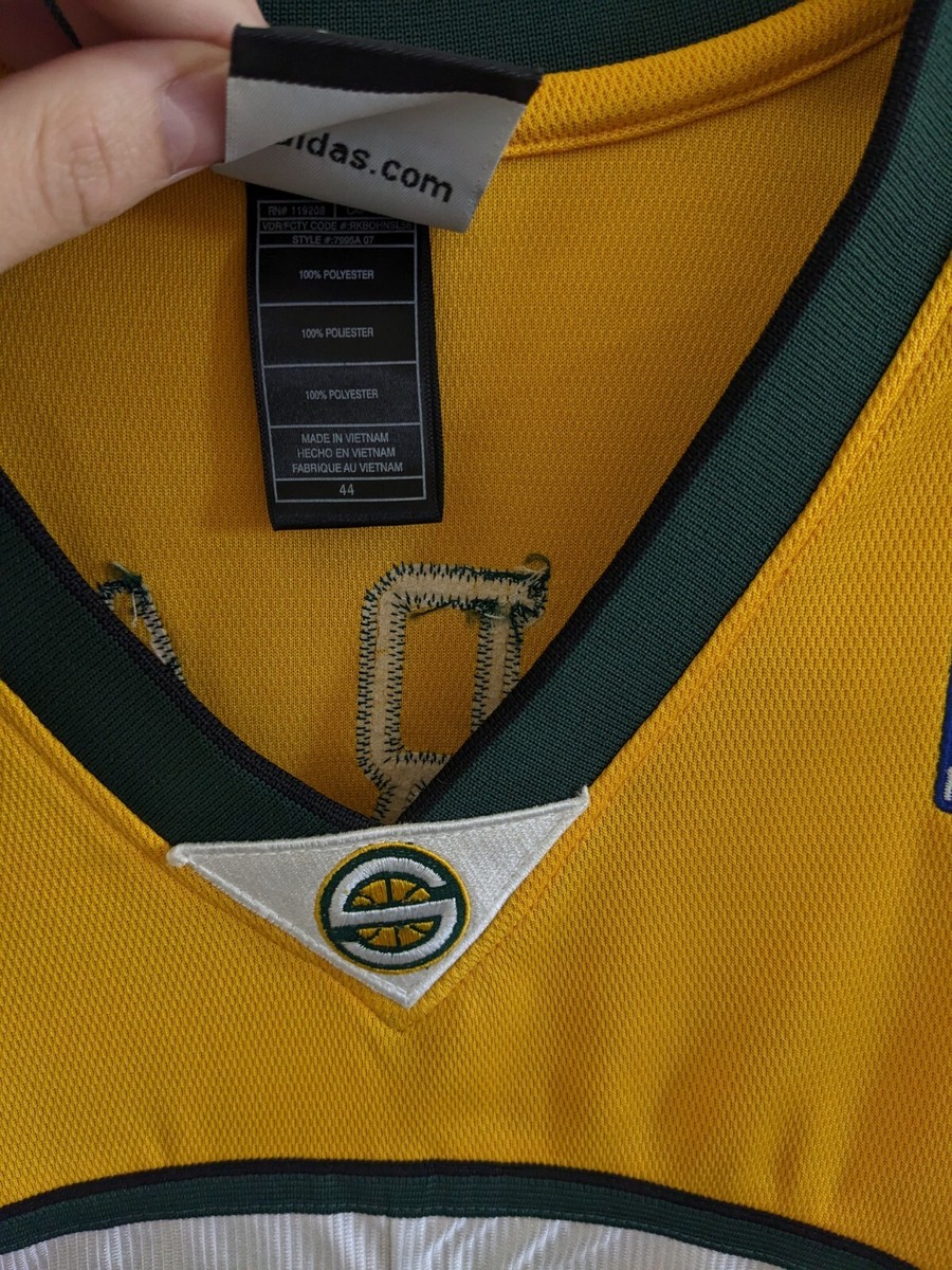Vintage Authentic Seattle Supersonics Kevin Durant Sonic Adidas