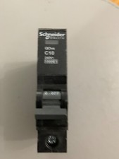 Square D QO110VSC10 10 Amp Type C QOvs 1 Pole 240 Volt 10kA Circuit Breaker MCB