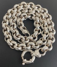 Collier Vintage En Métal Argenté Avec Maille Et Agate - Style JASERON NECKLACE - Occasion