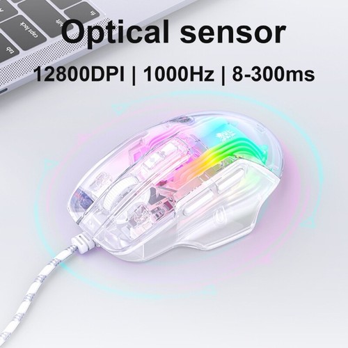 RGBs Gamings Mouse USB Cord 12800DPI Ergonomics Gamers Optical Mouse with Light - Picture 6 of 8