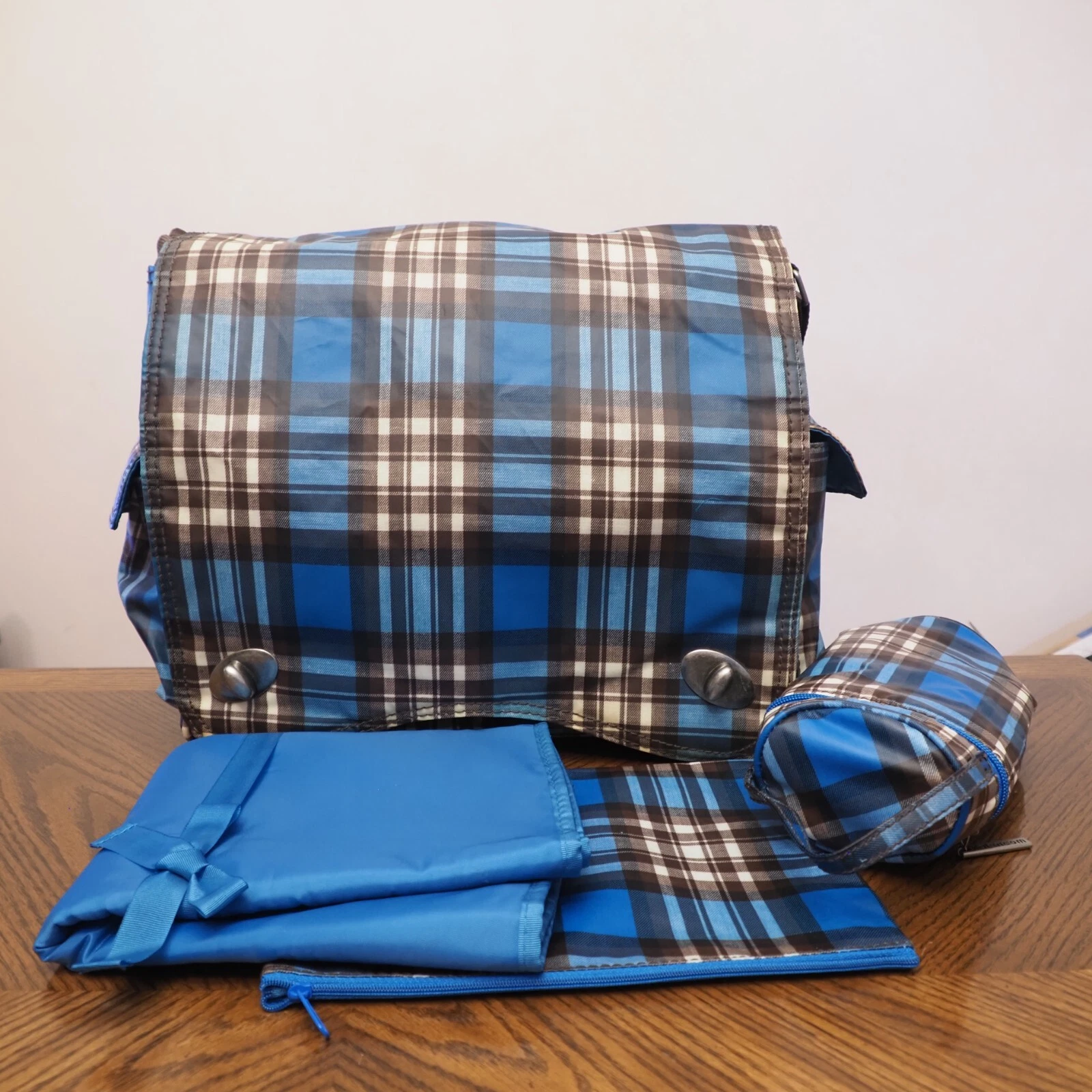 New KALENCOM New Orleans Diaper Bag w/Changing Pad, Bottle Holder, Zipper Pouch