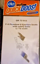 Quickboost 1/72 F-4 Phantom II Ejection Seats w/ Safety Belts Resin 2pcs