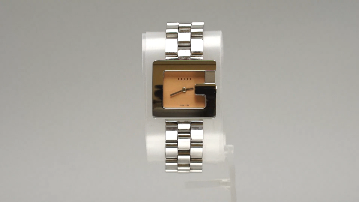 稼働 GUCCI 腕時計 3600L スクエア Gベゼル ステンレス 552 稼働 GUCCI 腕時計 3600L スクエア Gベゼル ステンレス 552