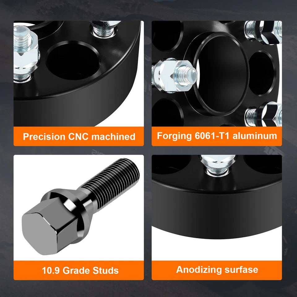 4 piezas espaciadores de rueda centrados en el cubo de 1,5" aptos para Toyota Corolla Prius 2004-2022 5x100 Foto 3 de 4